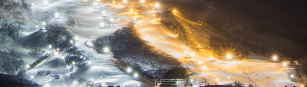 Night Ski Lights Grand Hirafu 01 24 18 4