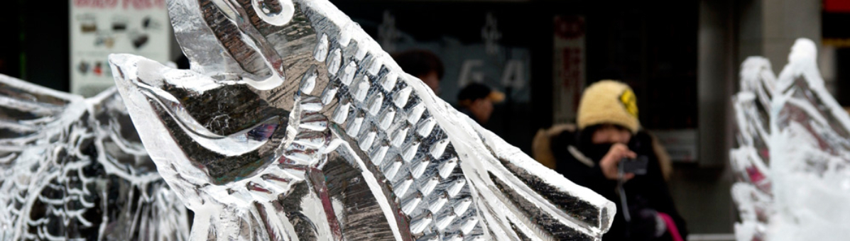 Magnificent ice sculptures to admire.